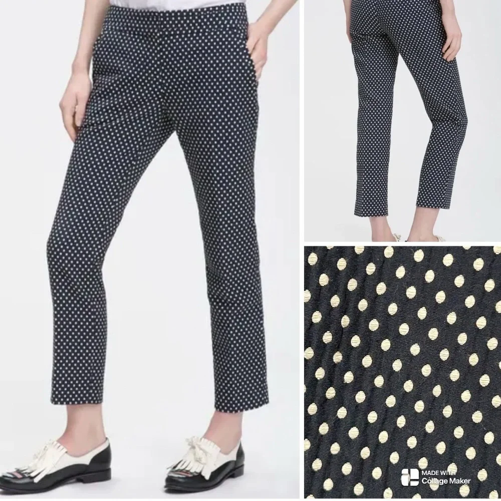 Tory Burch Owen Navy Polka Dot Women's Pants